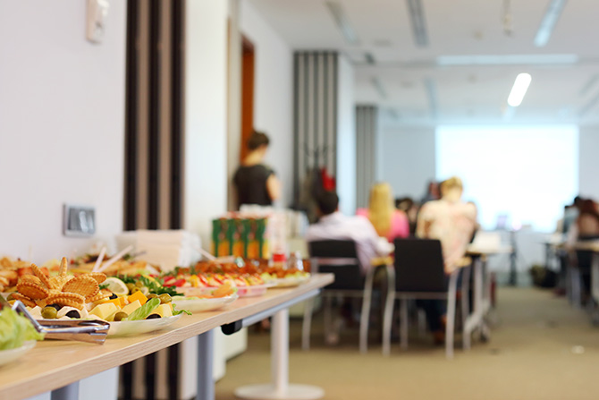 Catered lunch display