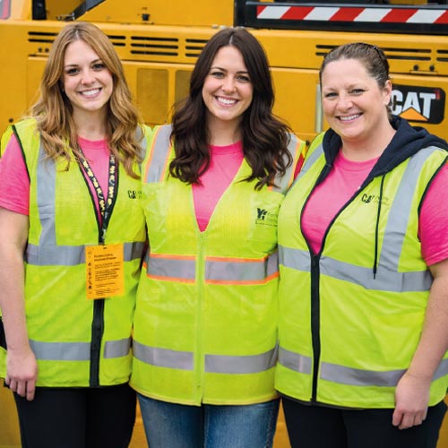 Three female construction professionals