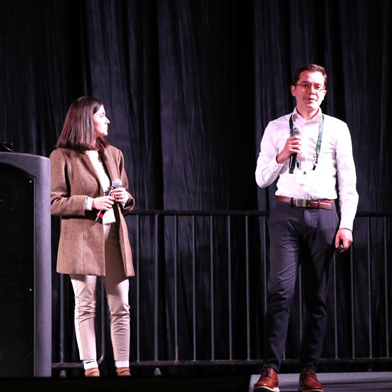 Marla and Eric on stage