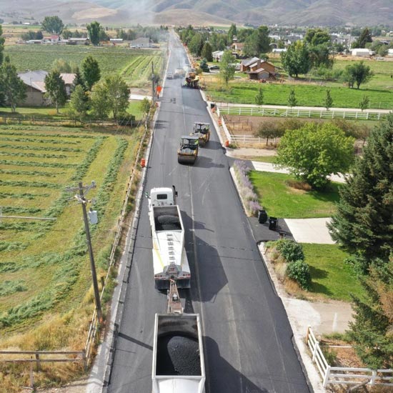 New road being paved in farm community